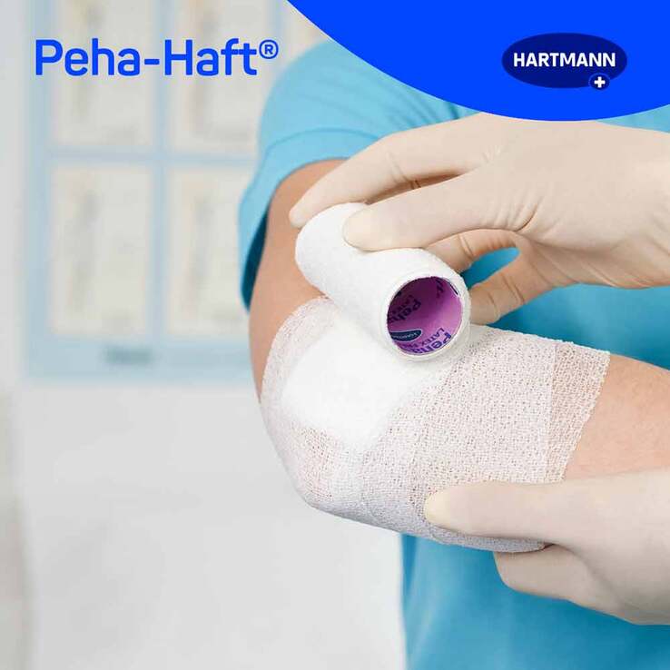 peha-haft® Kohäsive Fixierbinde latexfrei 6 cm x 4 m, 1 St