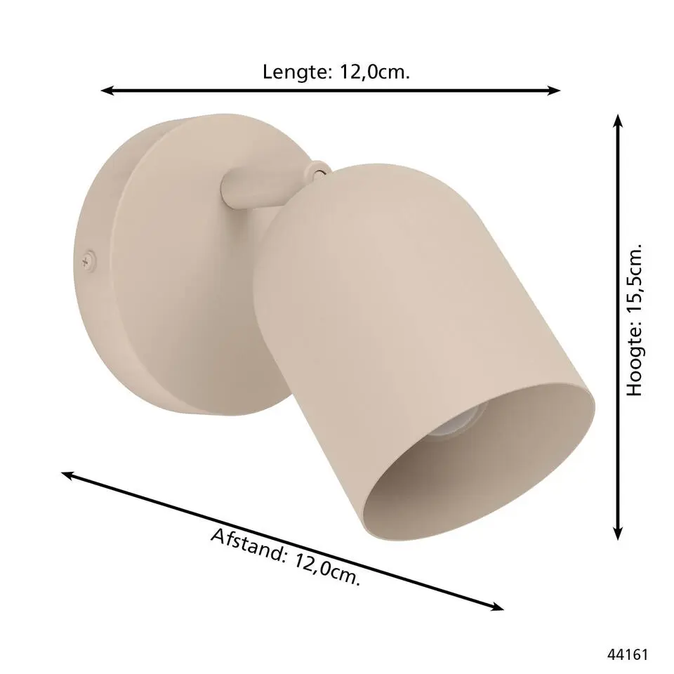 EGLO Tilston Spot - E14 - 12 cm - Zandkleur - Kantelbaar