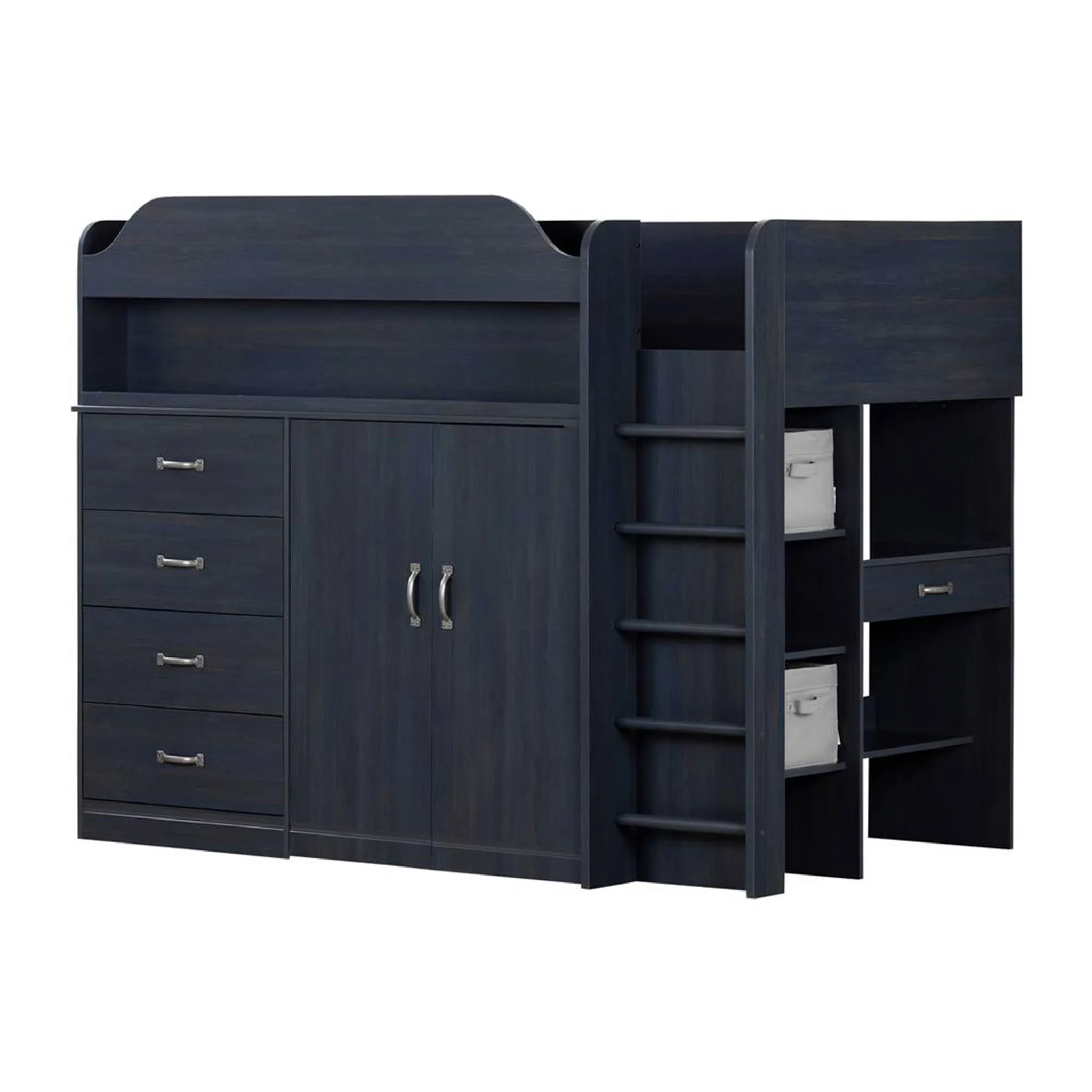 South Shore Lit Mezzanine avec Bureau Asten - Myrtille
