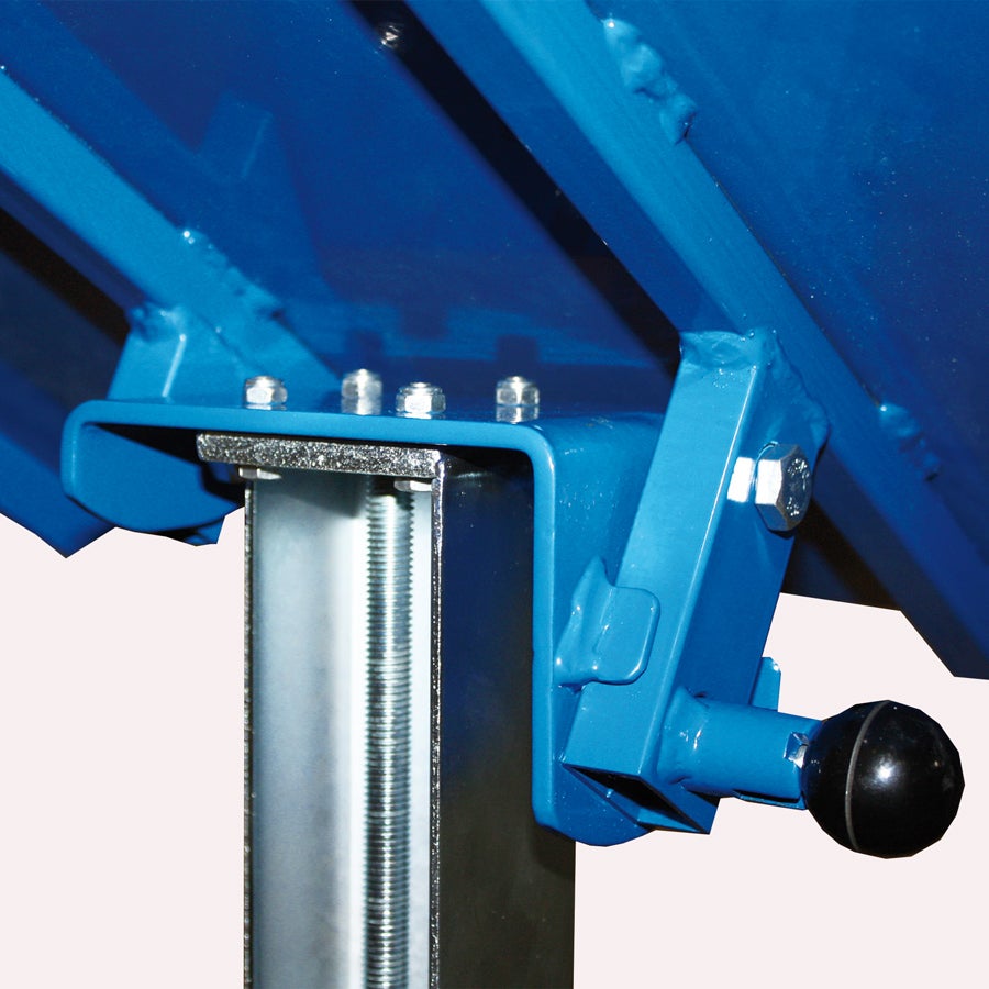 VARIOfit materiaalstandaard, in hoogte verstelbaar met handkruk, eenzijdig kantelbaar en laadvlak 510x410mm