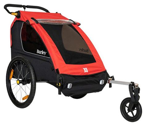 Remorque Enfant Burley Honey Bee Biplace Rouge