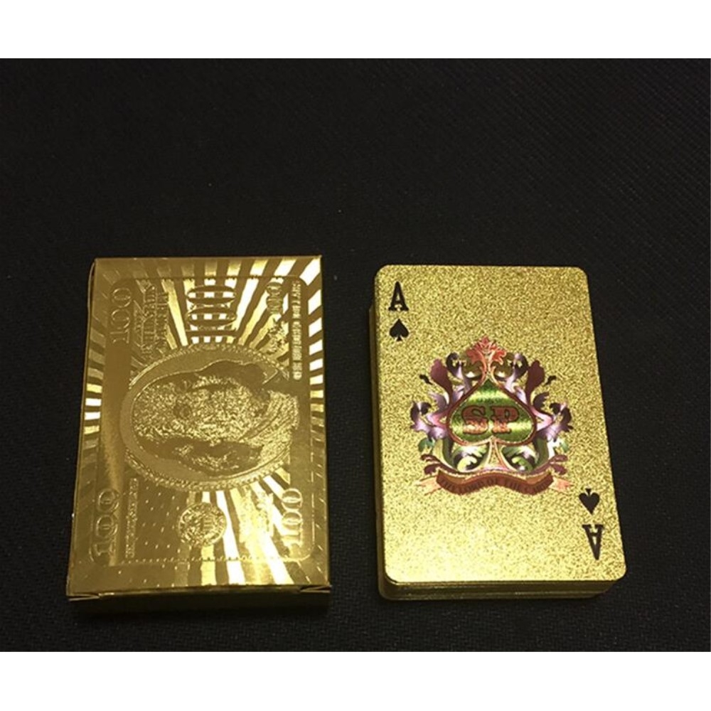 Wasserfestes Poker-Karten Deck aus Kunststoff - Gold