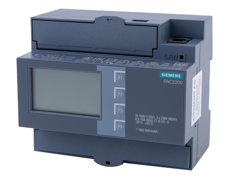 Siemens SENTRON MID Direktmessungs-Messgerät 7KM PAC2200 Meter, Messgerät mit LAN/IP, 65A Direktmessung
