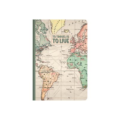 LEGAMI Travel moyenne A5 - Cahier de notes - relié - 142 x 210 mm - 40 feuilles / 80 pages - blanc - ligné