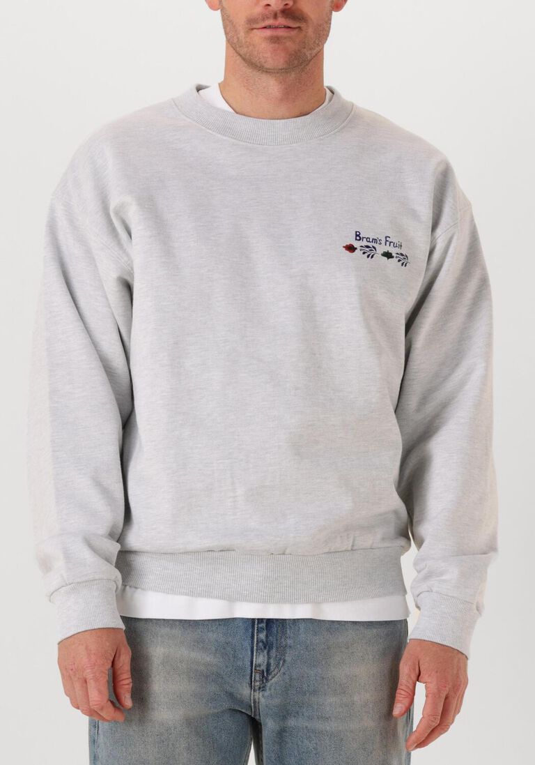 grijze bram's fruit sweater flora crewneck