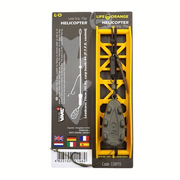 Bas de ligne carpe Life Orange Helicopter Grip