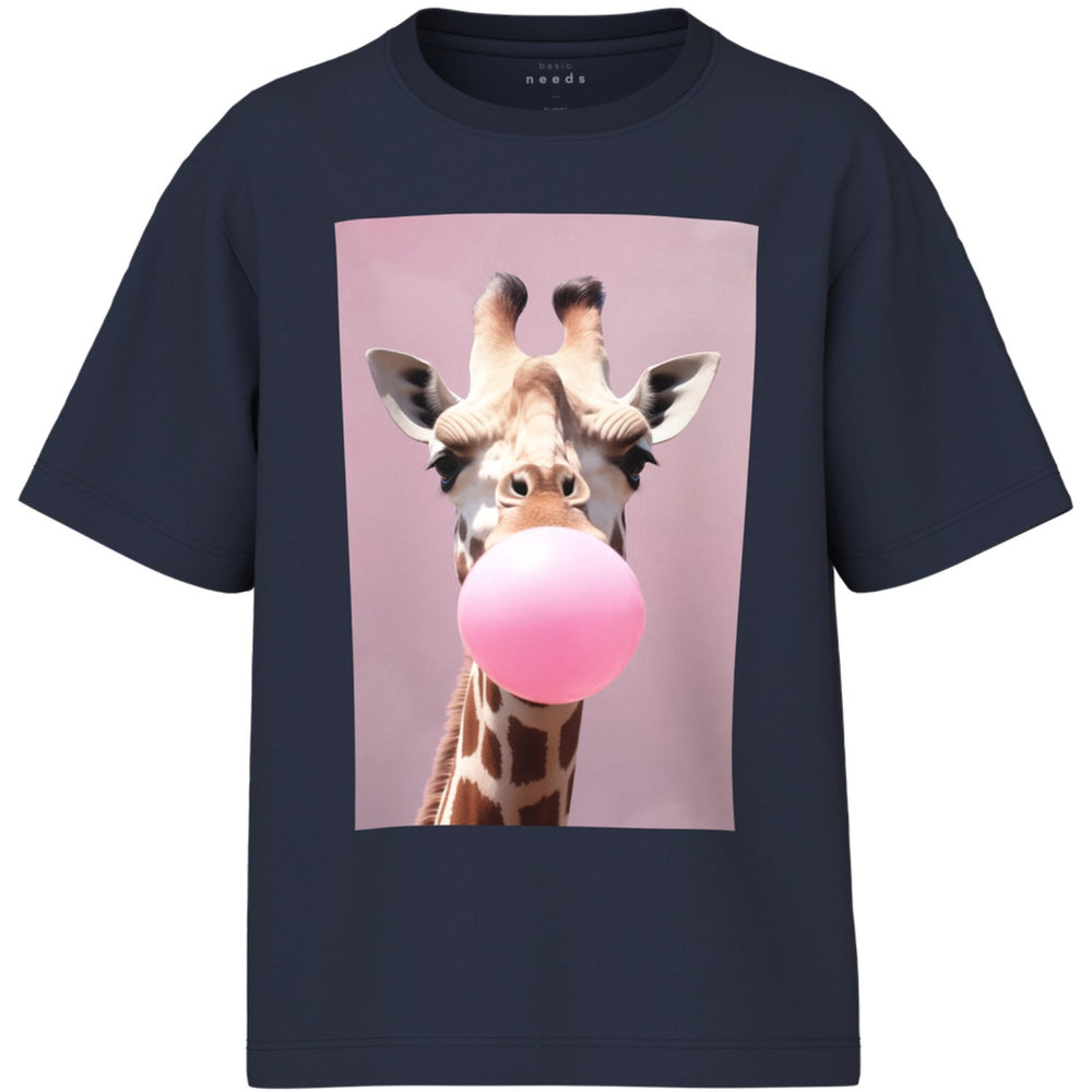 Køb Name It Navy Blazer Giraffe Nkfvotea Ss Nreg Top