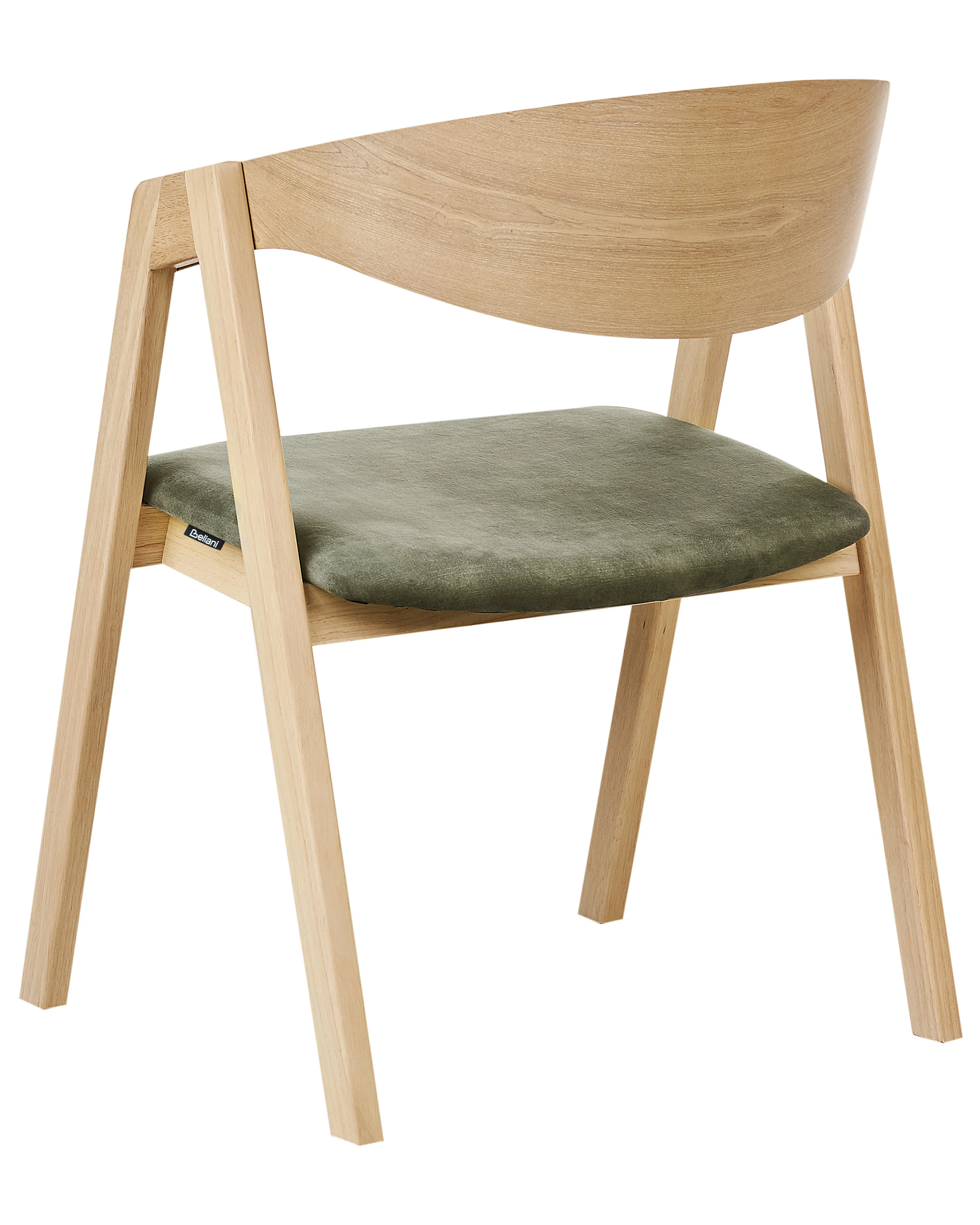 Set van 2 eetkamerstoelen YUBA Hout Donkergroen