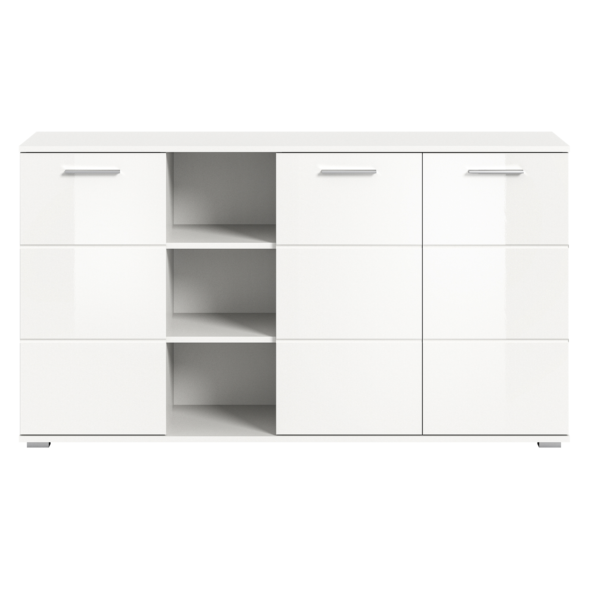 Kommode PREGO - weiß Hochglanz-weiß - 150 cm