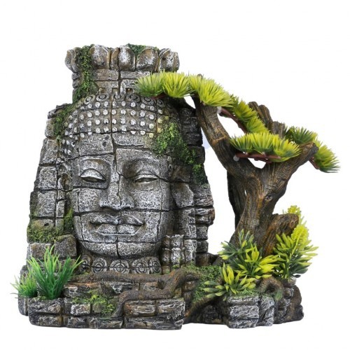 Decoração de aquário do Templo Bayon, cinza