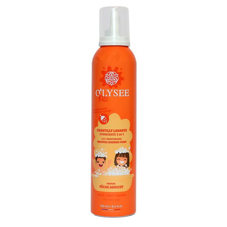 Kids Chantilly lavante hydratante 3en1 visage corps cheveux pêche abricot 250ml