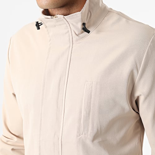 Ensemble Veste Zippée Et Pantalon Cargo AB326 Beige Foncé