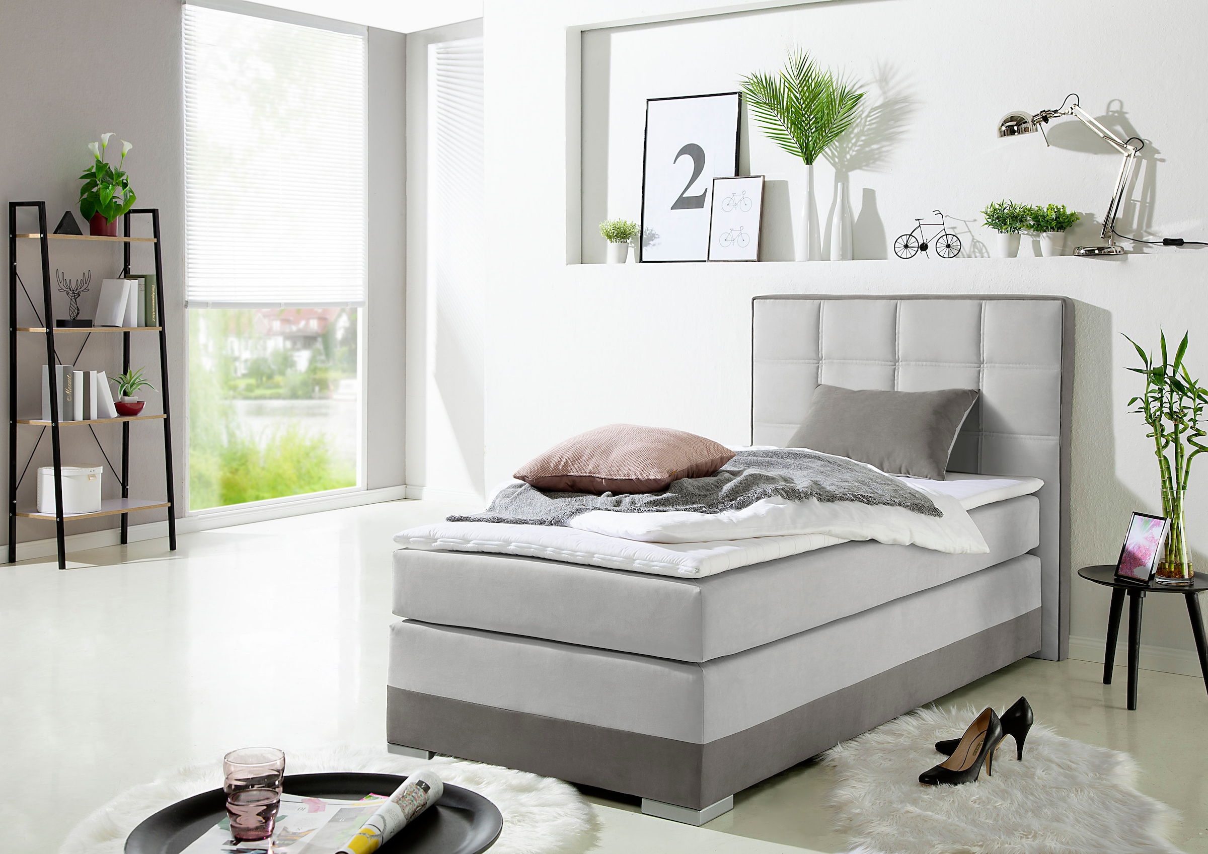 INOSIGN Boxspringbett inklusive Topper und Wendekissen