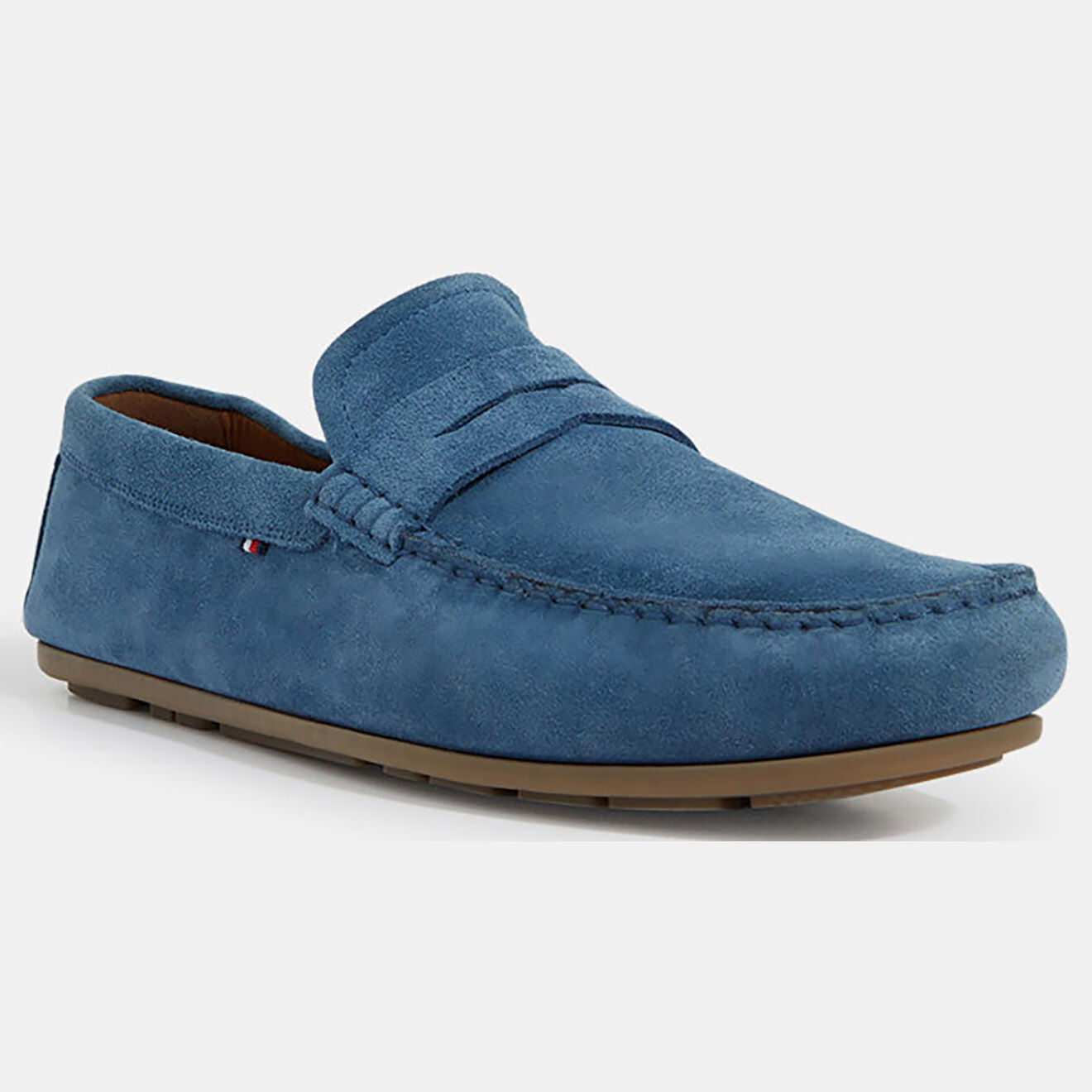 Tommy Hilfiger Mocassins en Velours de Cuir Driver bleus