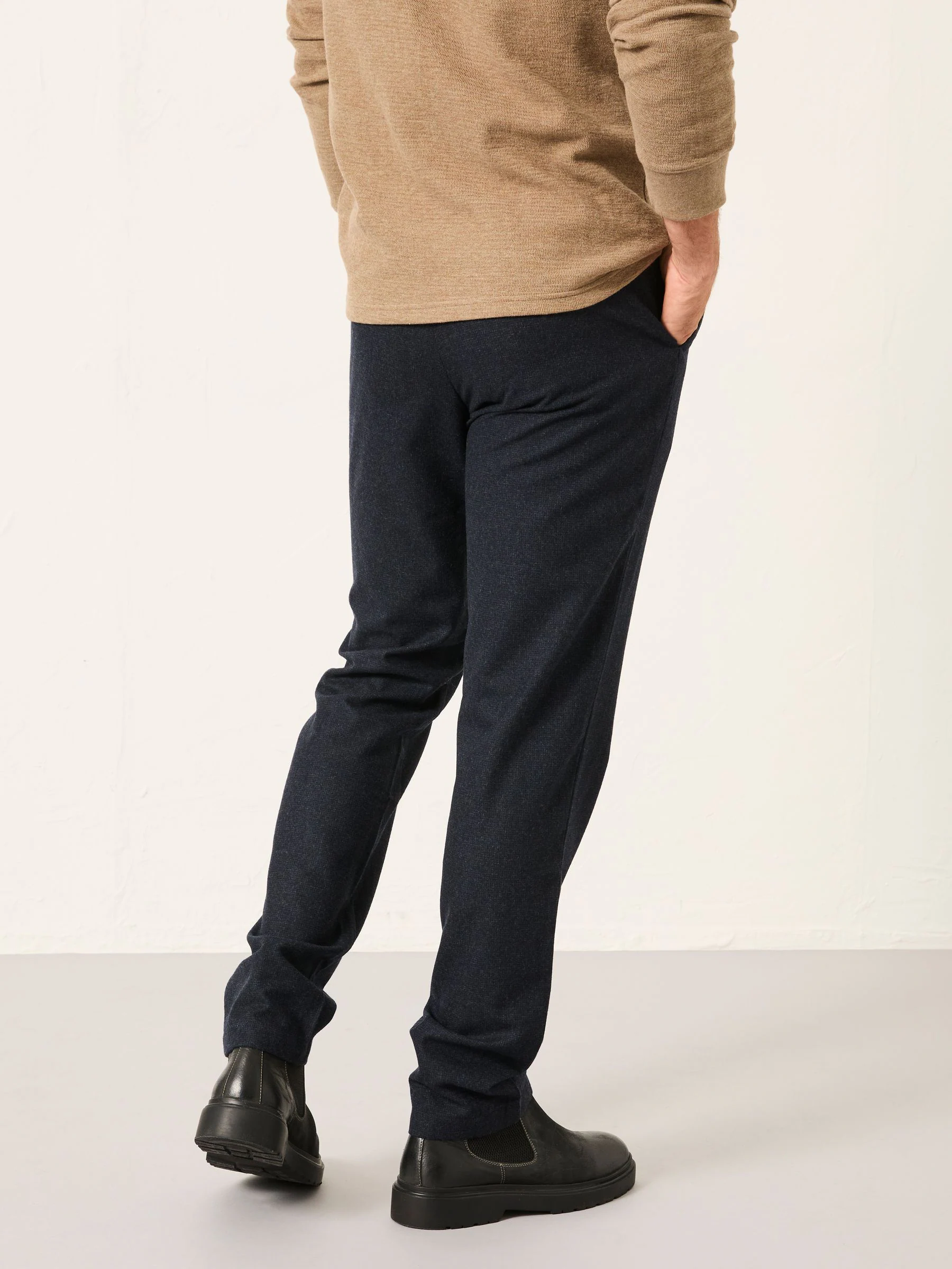 Marineblauw - FatFace Tailored Fit Wool Mix Trousers