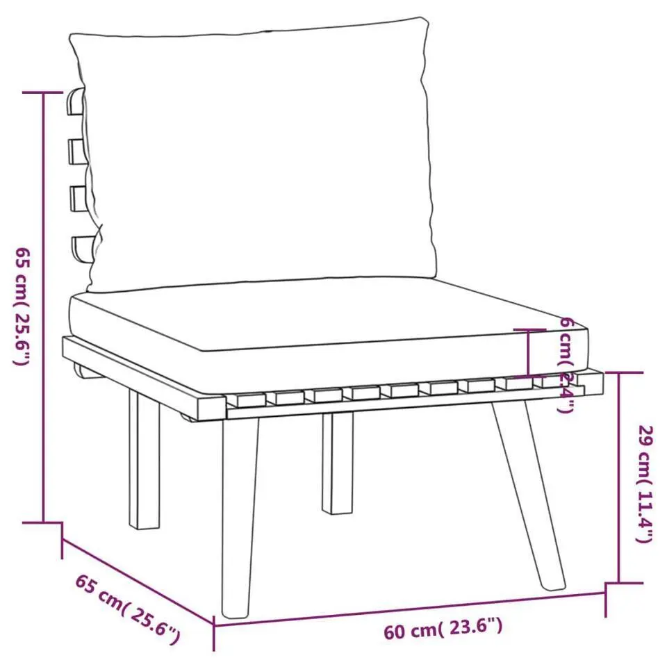 vidaXL - Loungeset - Bruin - Acaciahout