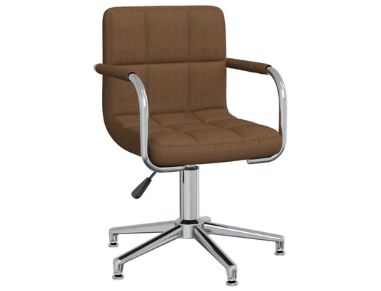 VIDAXL - Chaise de bureau Chaise pivotante de bureau marron tissu