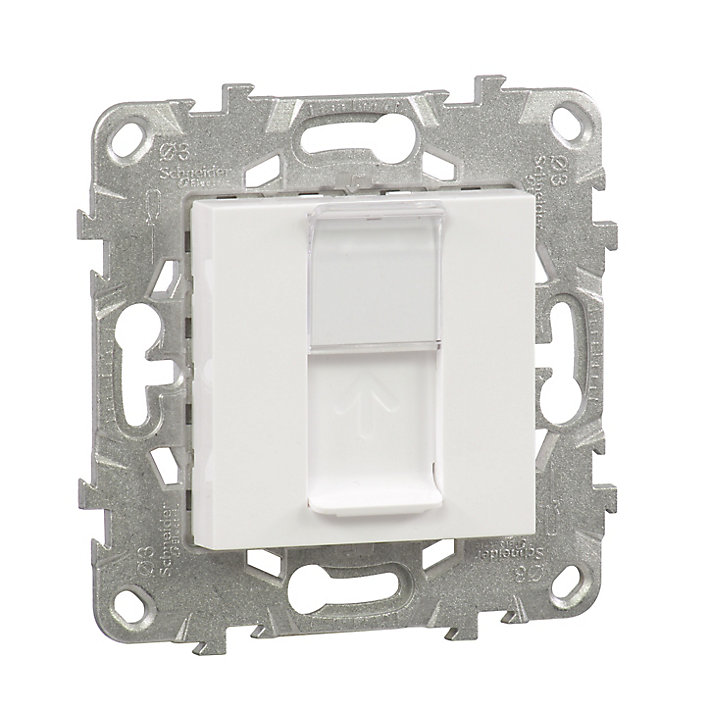 Mécanisme pour prise RJ45 CAT6 Schneider Electric Unica Déco blanc