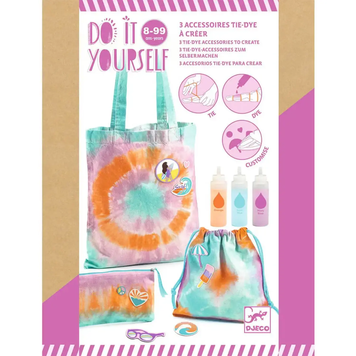 Djeco | DIY | Knutselset Tie-Dye Bags & Cases