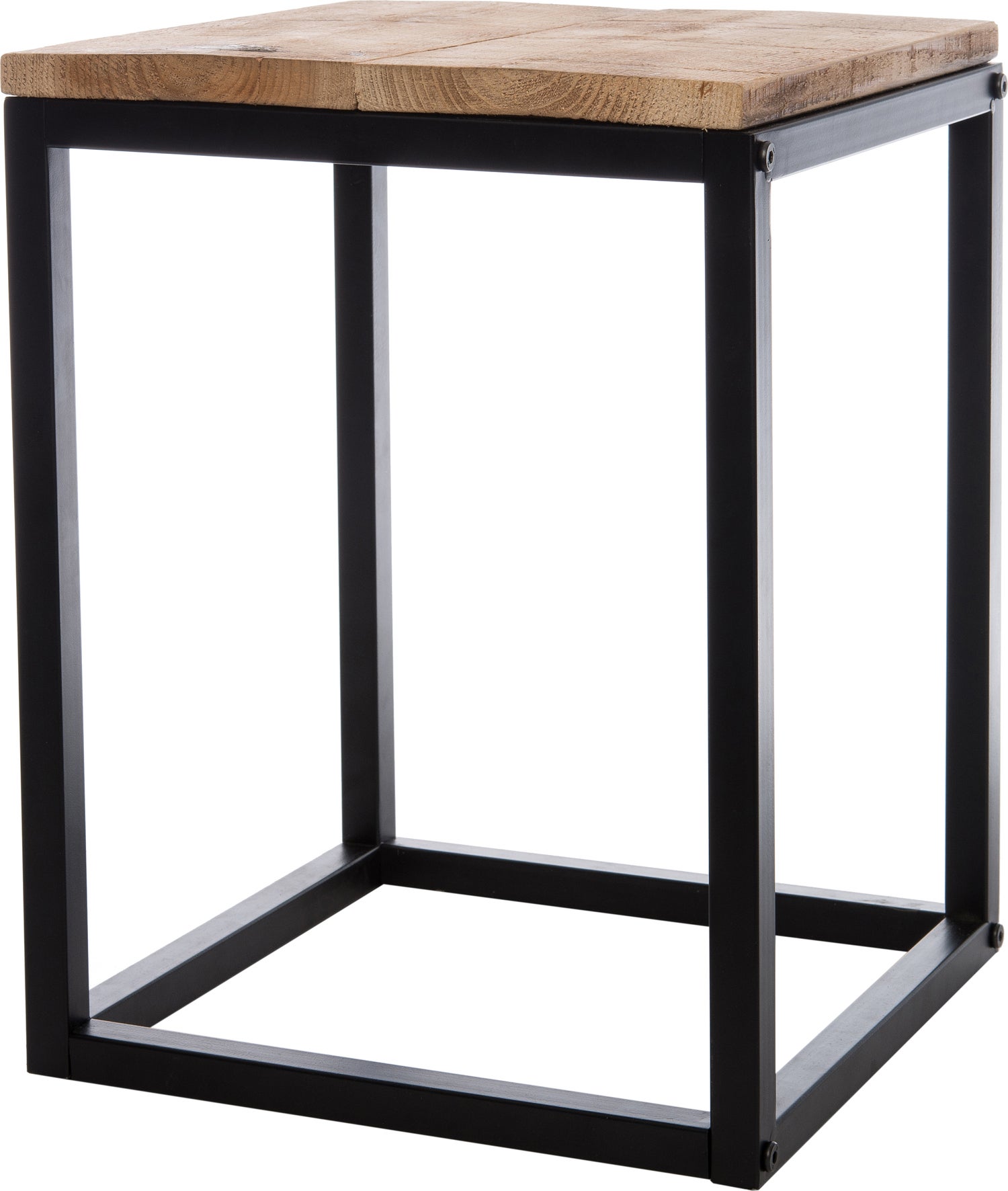 Intratuin plantentafel Flynn zwart / naturel 30 x 30 x 40 cm