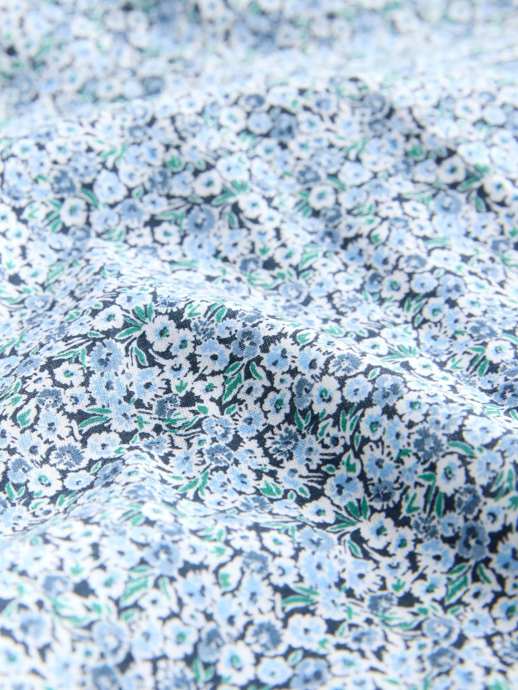 Blauw gebloemd - Overhemd met lange mouwen