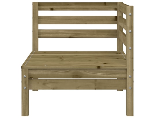 VIDAXL - Canapé de jardin 3 places avec repose-pieds bois pin imprégn...