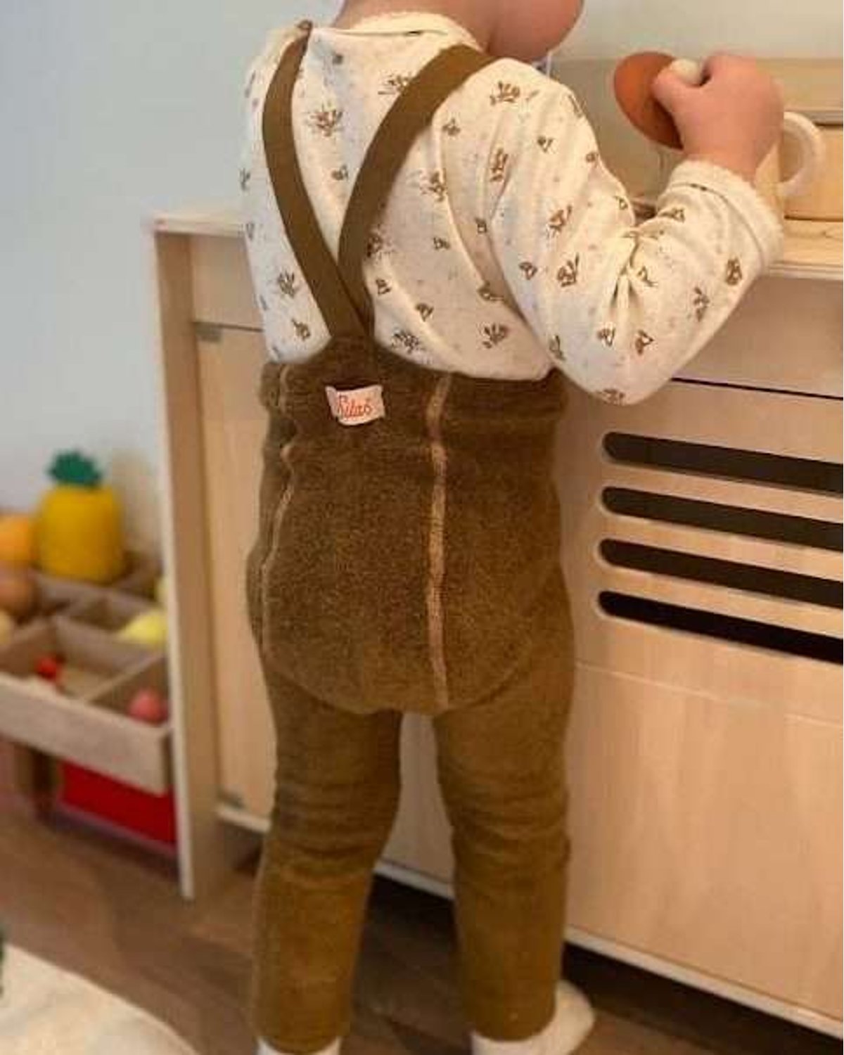 Strømpebukse Teddy u/ føtter m/ seler – Warmy Footless Tights