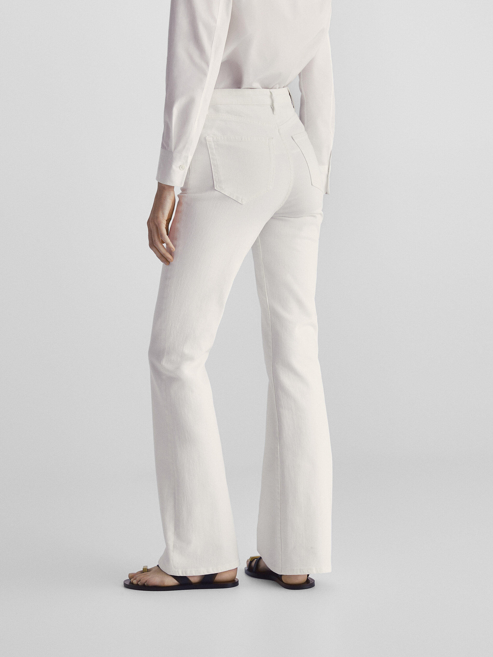 Calça jeans skinny flare de cintura alta - RAW