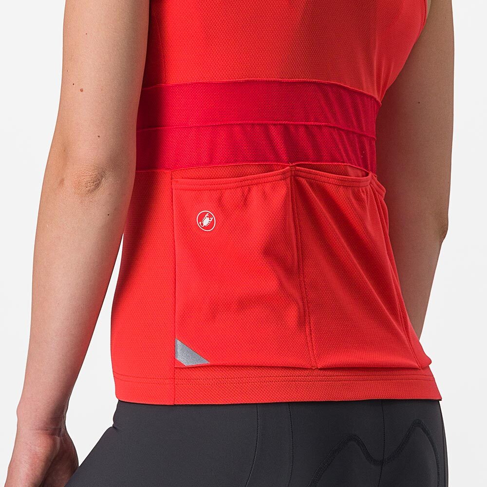 Castelli Anima 4 Fietsshirt Zonder Mouwen Roze/Oranje Dames