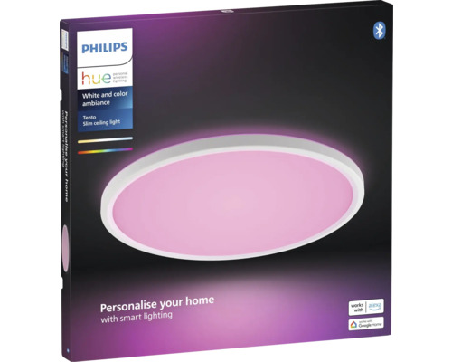 Philips Hue plafondlamp 23W 2350 lm 2200-6500 K HxØ 3,1x42,1 cm Tento wit & Color Ambiance wit