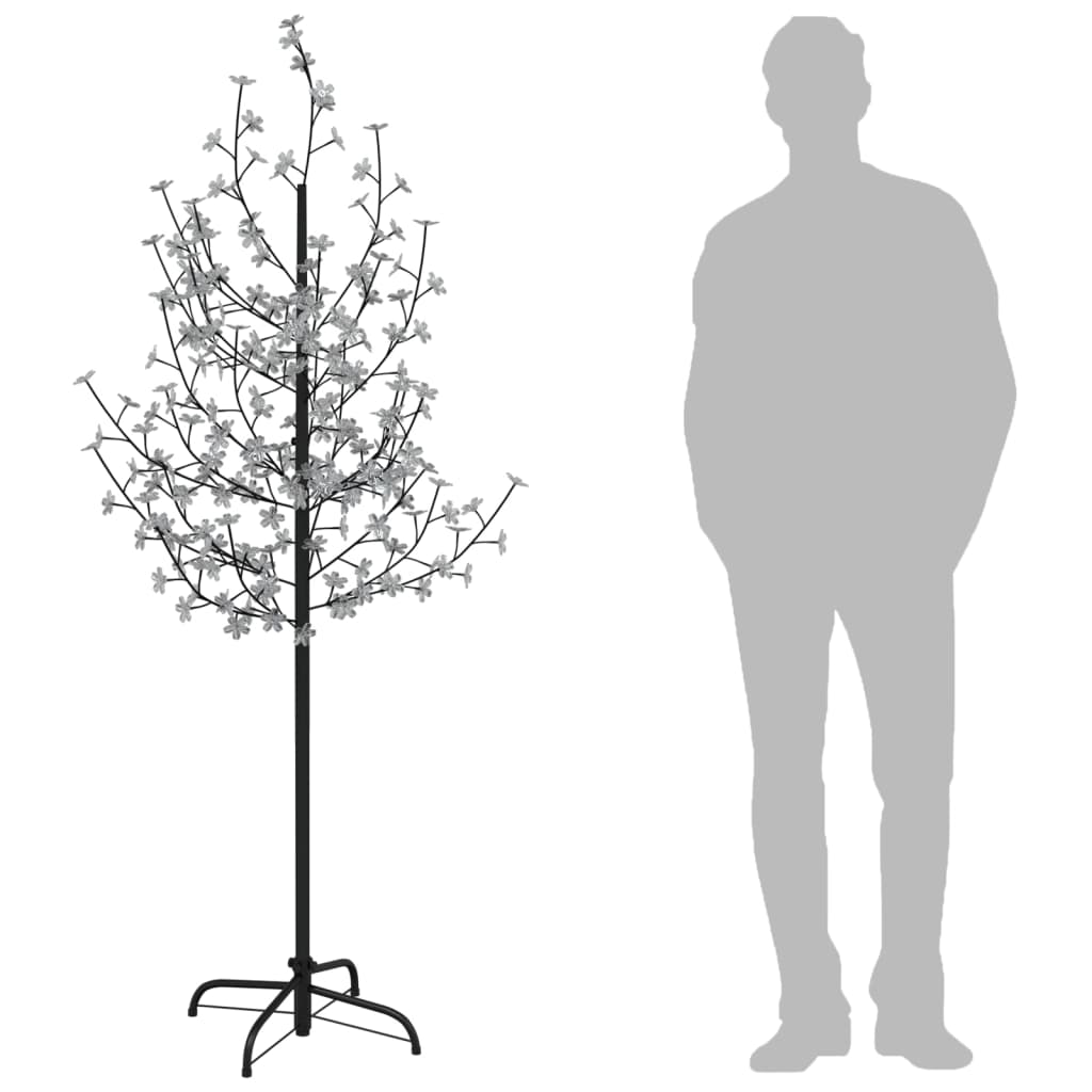 Arbre à led fleur de cerisier 200 led blanc chaud 180 cm