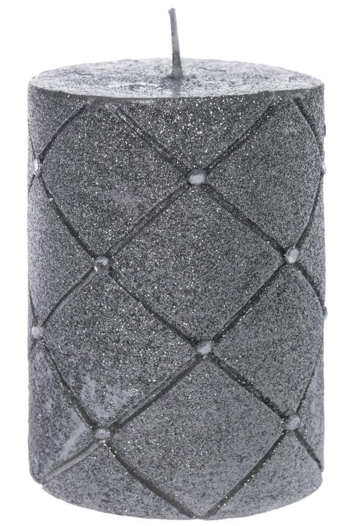 Silberkerze - silber - 10 cm