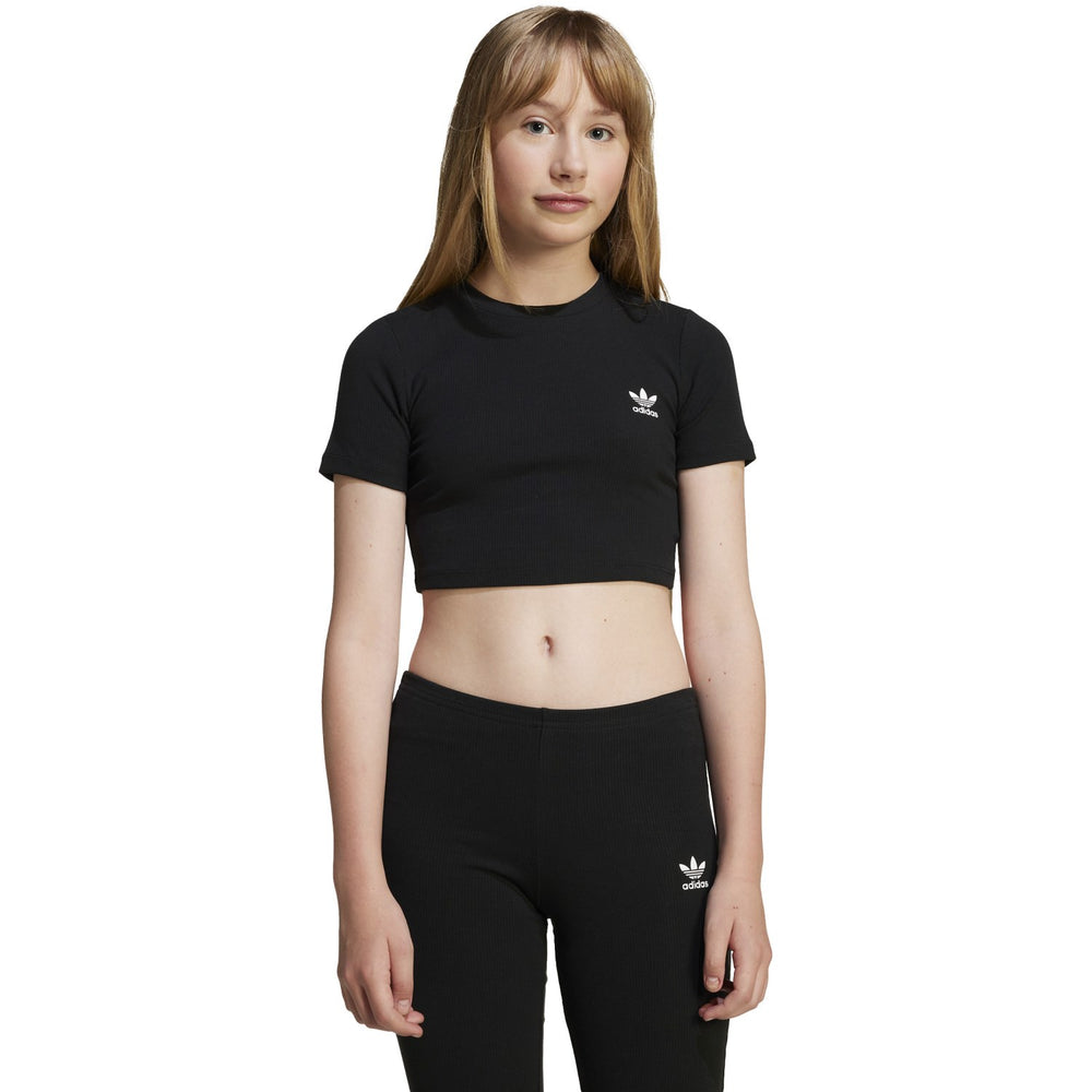 Køb adidas Originals Black Rib Crop T-shirt
