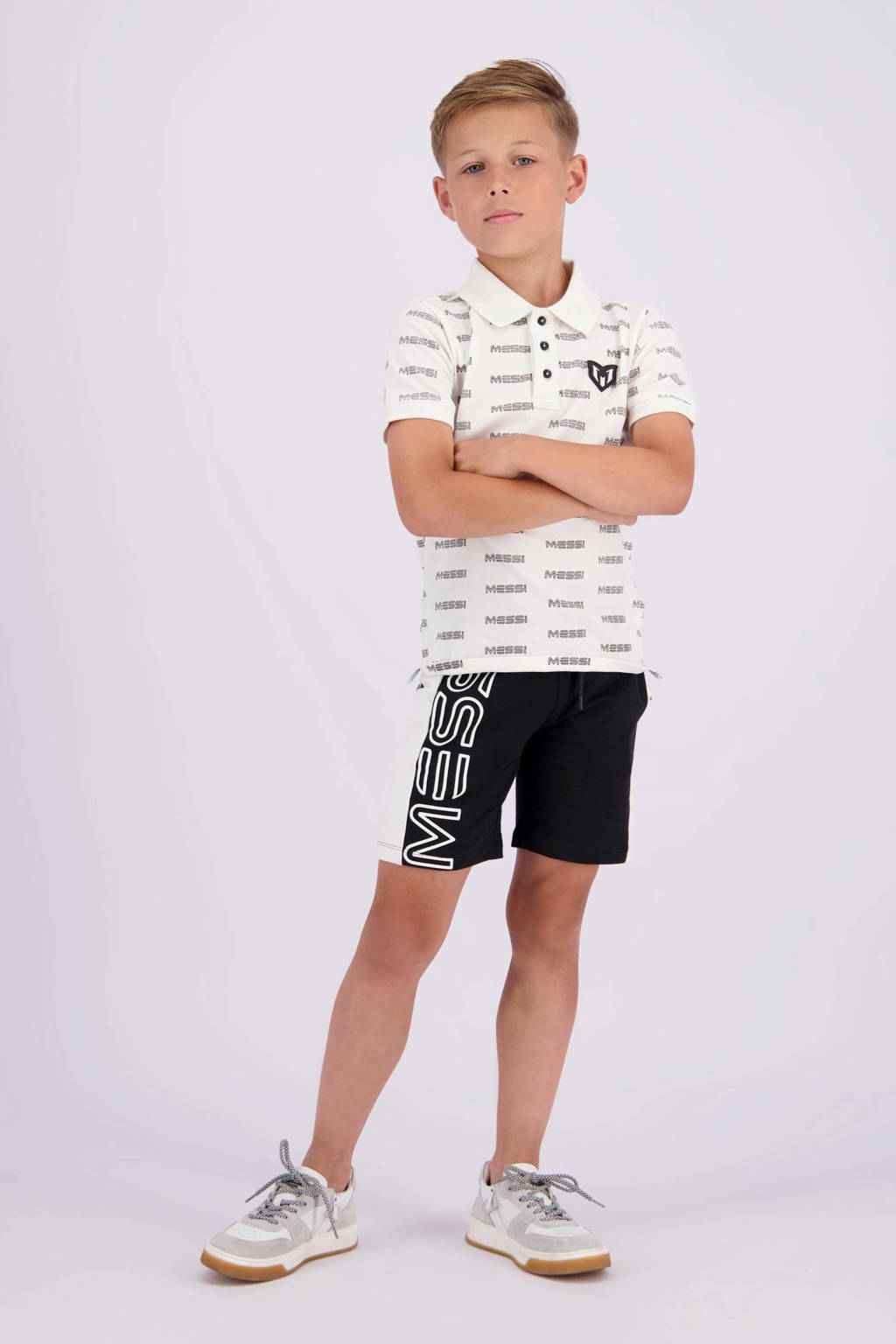 Vingino polo Kapod met all over print wit
