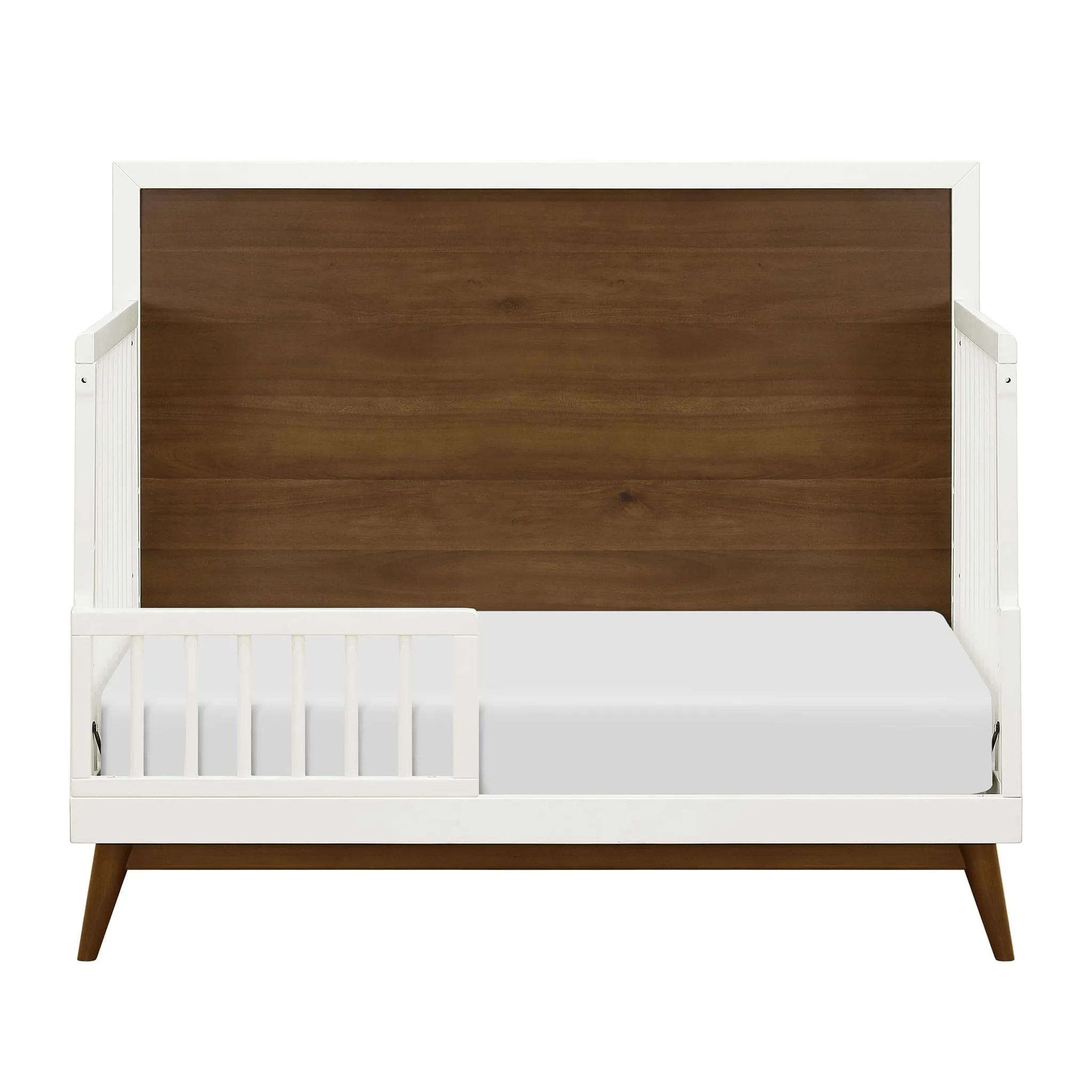 Babyletto Couchette Convertible 4 en 1 Palma - Blanc Chaud  Noyer