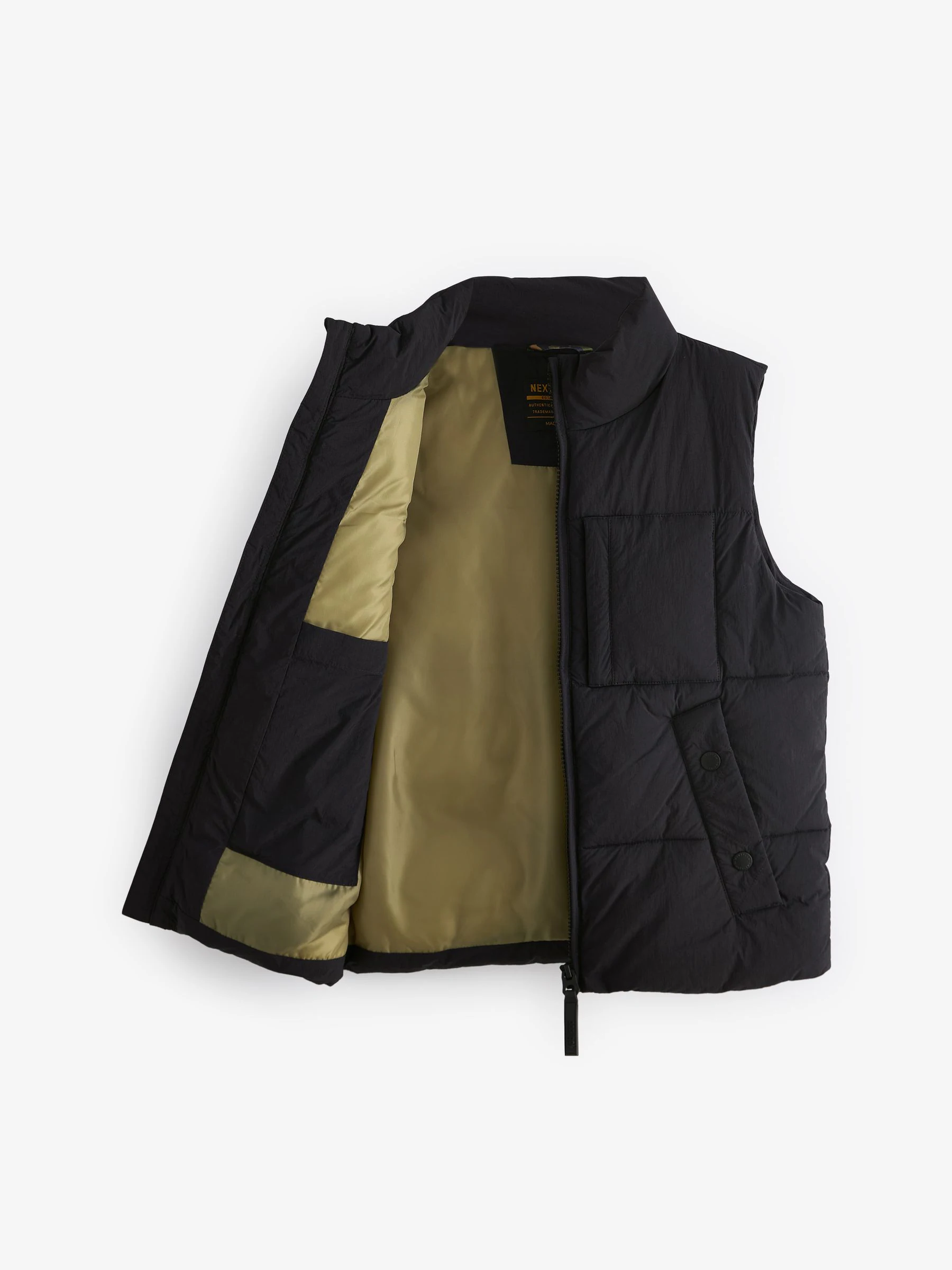 Zwart - Gewatteerde gewatteerde bodywarmer (3-16 jr)