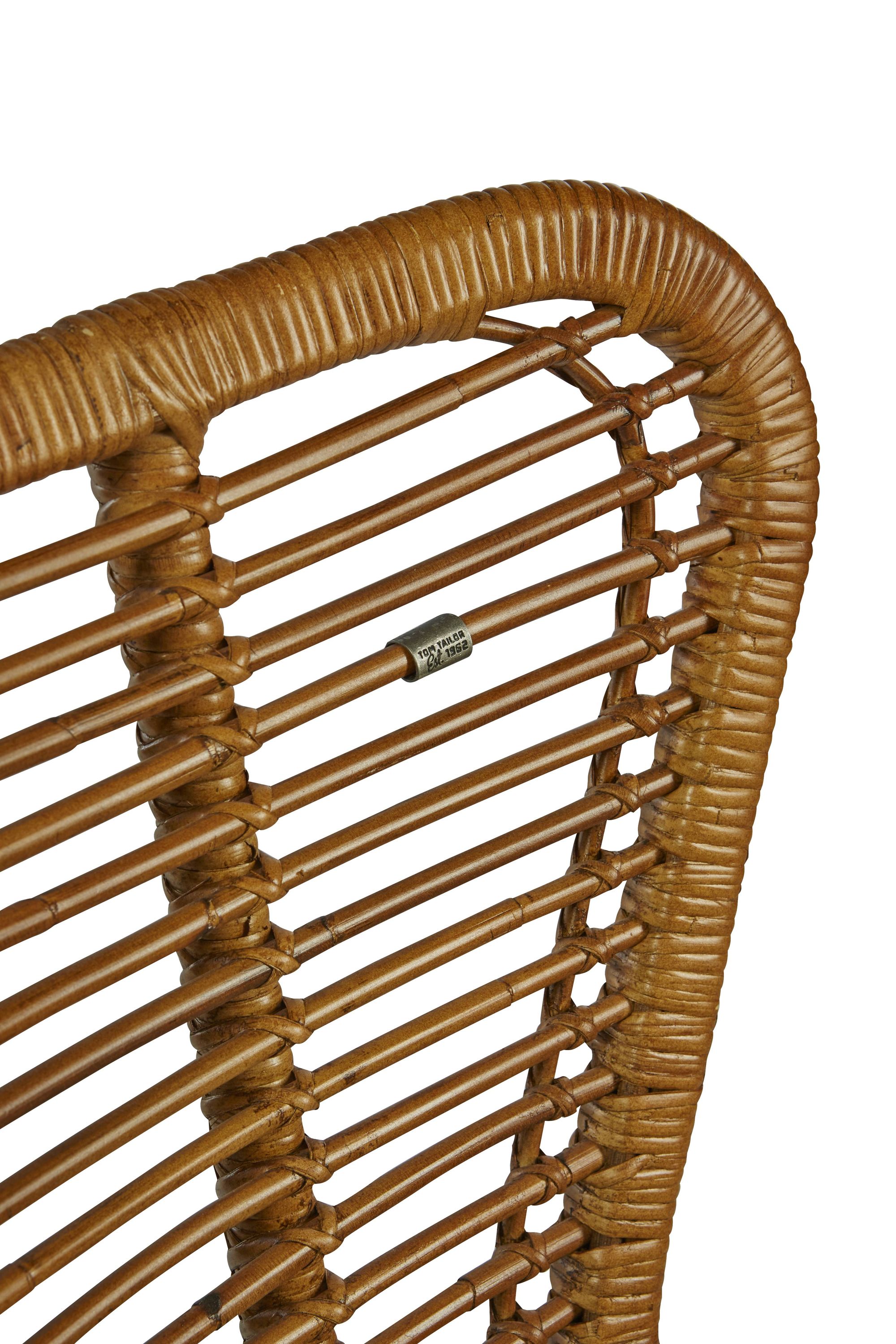 Sessel Rattan natur Relaxchair Relaxsessel Wohnzimmerstuhl Teakholz Stuhl
