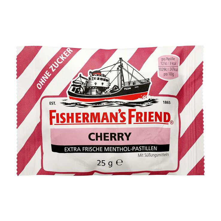 Fishermans Friend Cherry ohne Zucker Pastillen, 25 g