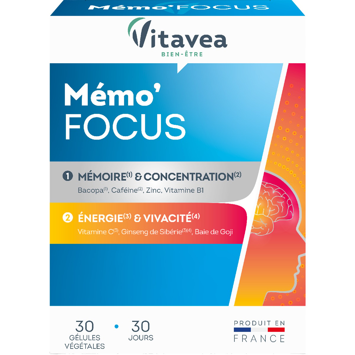 Cures mémoire & concentration - Mémo'Focus - 3 mois