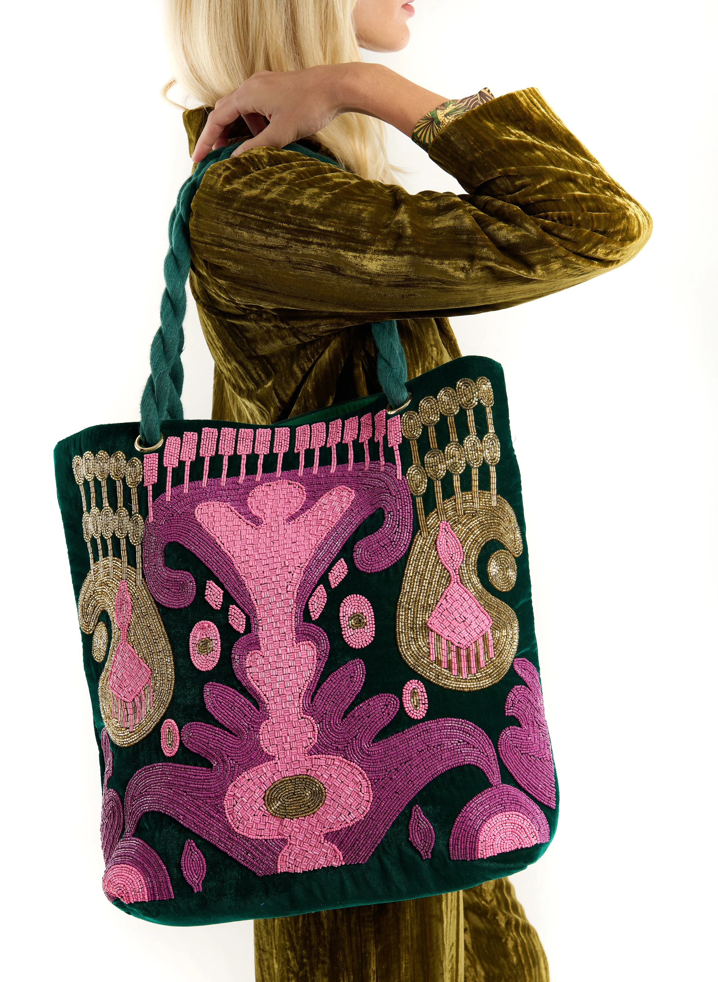 AWAKE - Sac cabas brodé | Vert