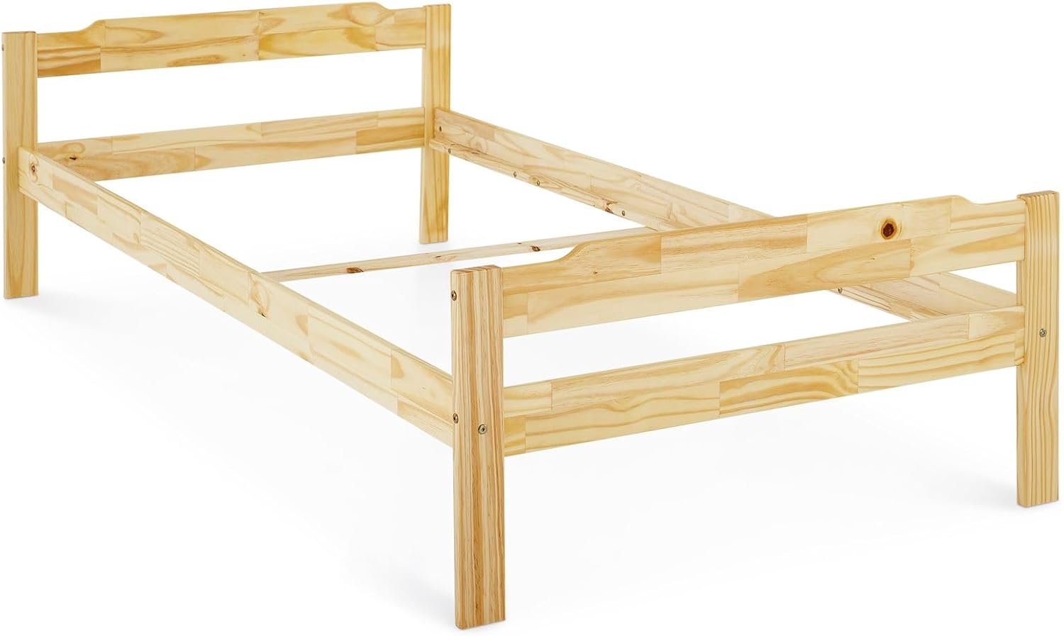 IDIMEX Massivholzbett Moritz aus Kiefer Massivholz 90x200 cm, Natur - Einzelbett kür Kinderzimmer, Tagesbett Jugendbett, einfaches Gästebett, Bettgestell lackiert