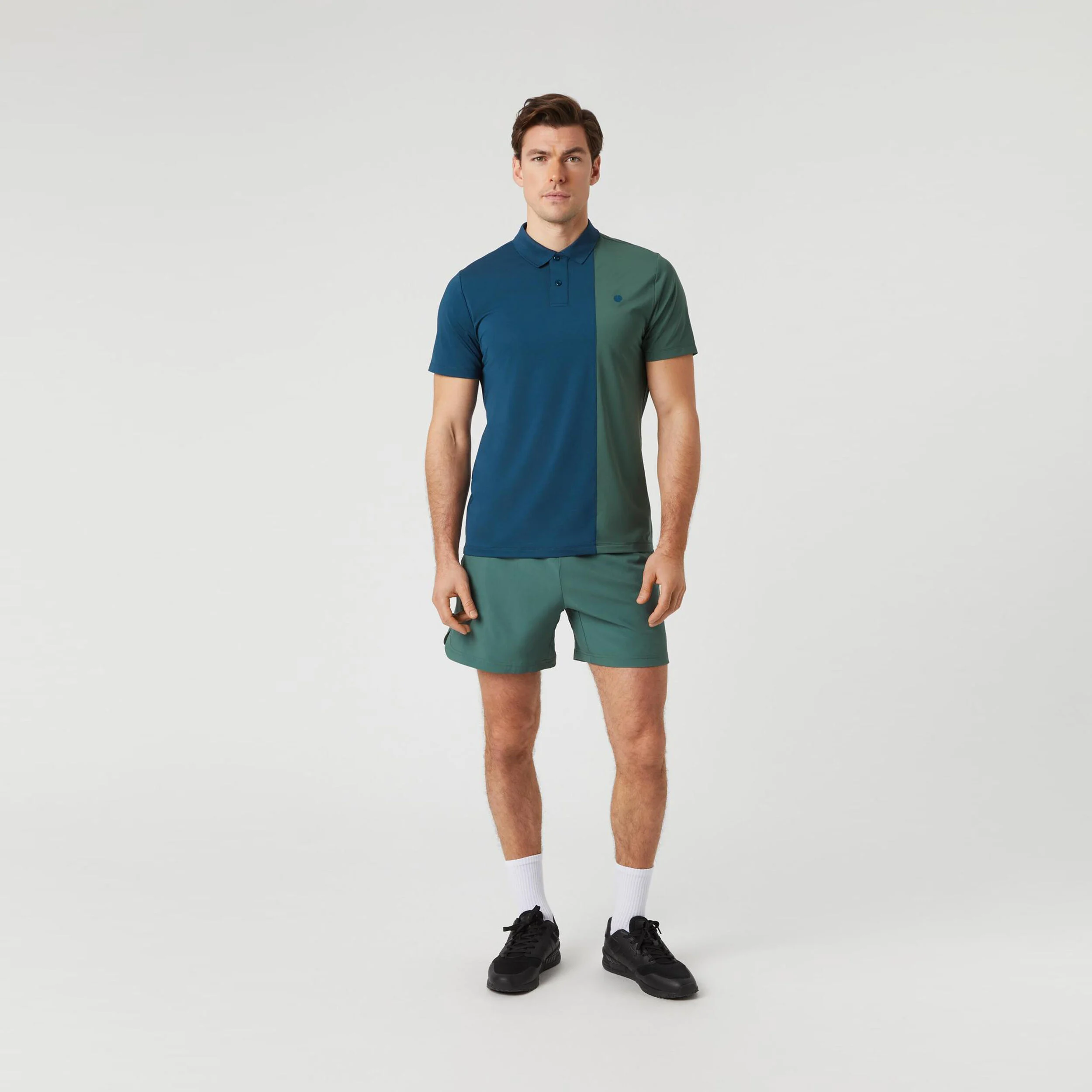 Björn Borg Ace Block Polo Hommes - Bleu Foncé , Vert