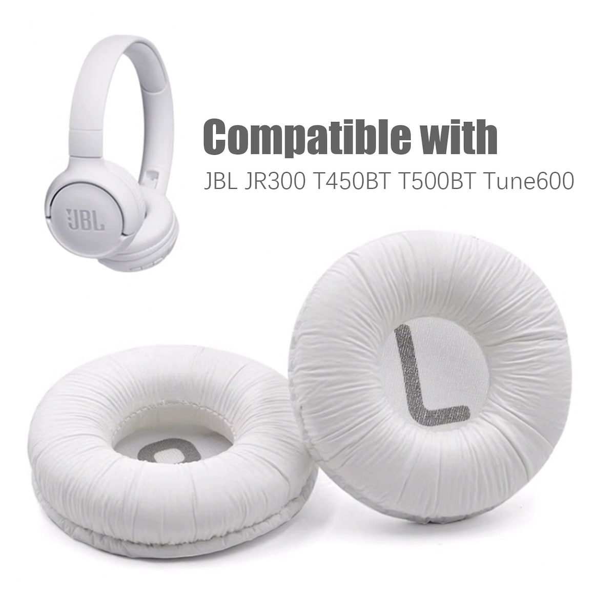 Øreputer til JBL JR300 T450BT T500BT Tune600 Hvit