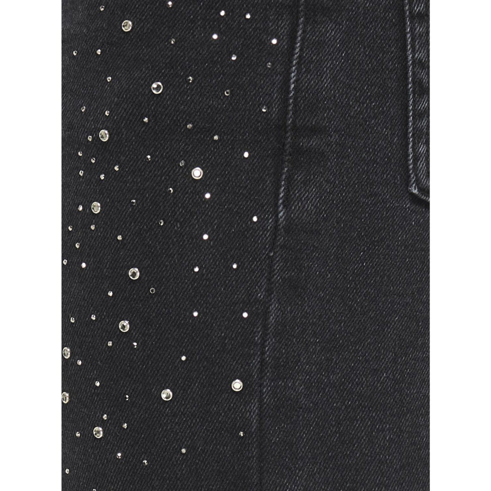 Køb kids ONLY Washed Black Rhinestones Kogjuicy Hw Rhinestone Wide Leg Dnm