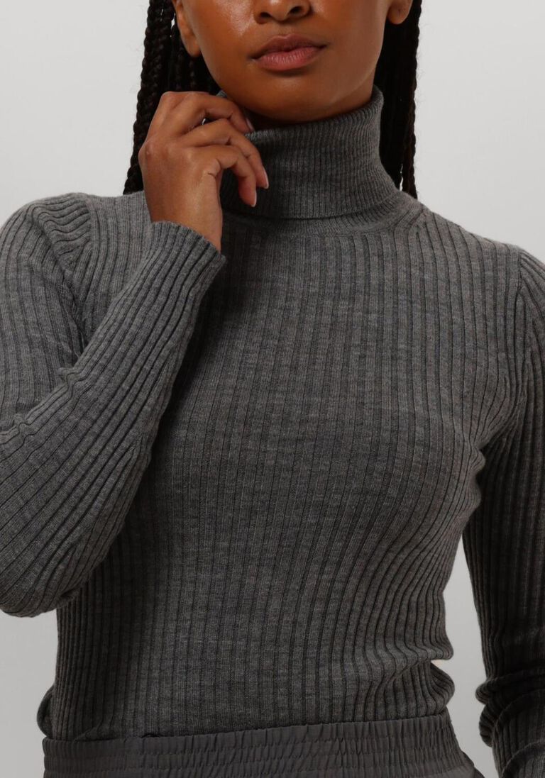 grijze herskind coltrui bob blouse