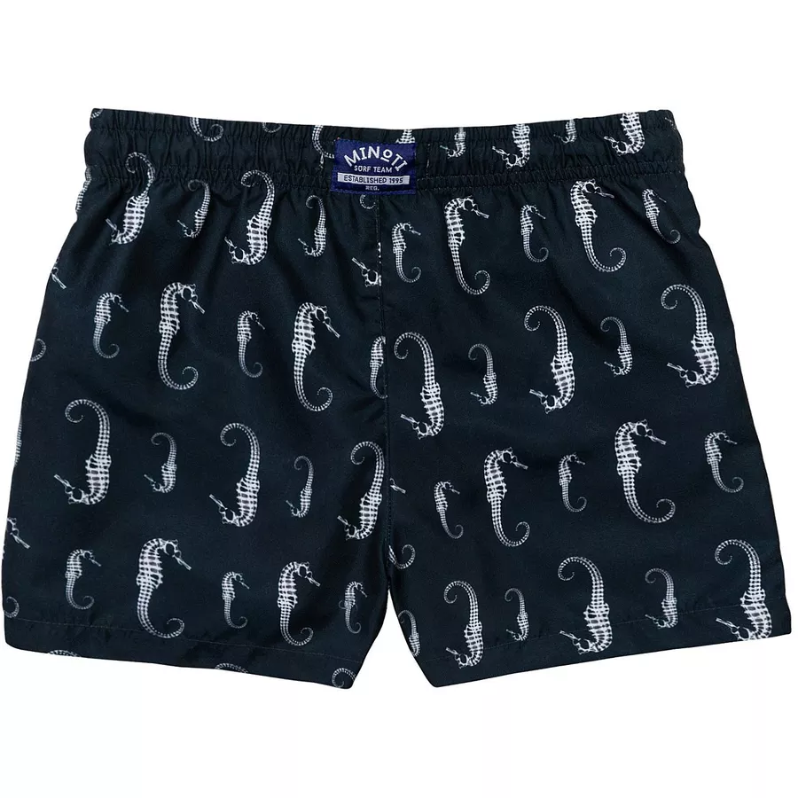 MINOTI Gemusterte Shorts Dunkelblau