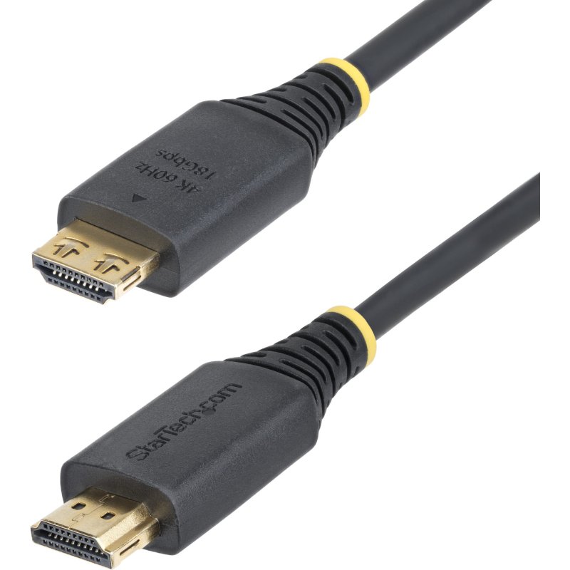 StarTech.com Câble HDMI Haute Vitesse de 1 m avec Connecteurs à Verrouillage, 4K 60 Hz/1440p 144 Hz, HDR10/HDCP 2.2/ARC, 18 Gbps, Câble UHD HDMI pour Téléviseur/Moniteur/Écran, Gaine TPE