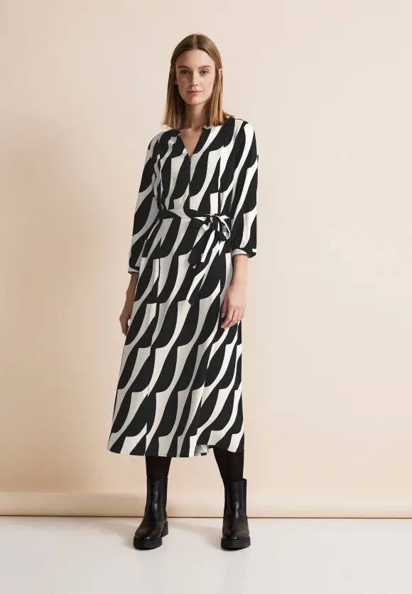 Print Midikleid - Black