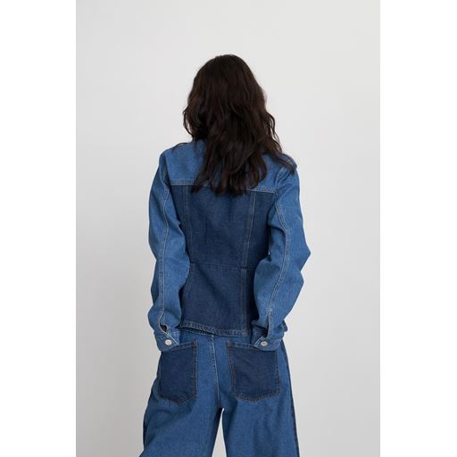 Stella Nova Two-toned Denim Skjorte, Blue Mix, 42