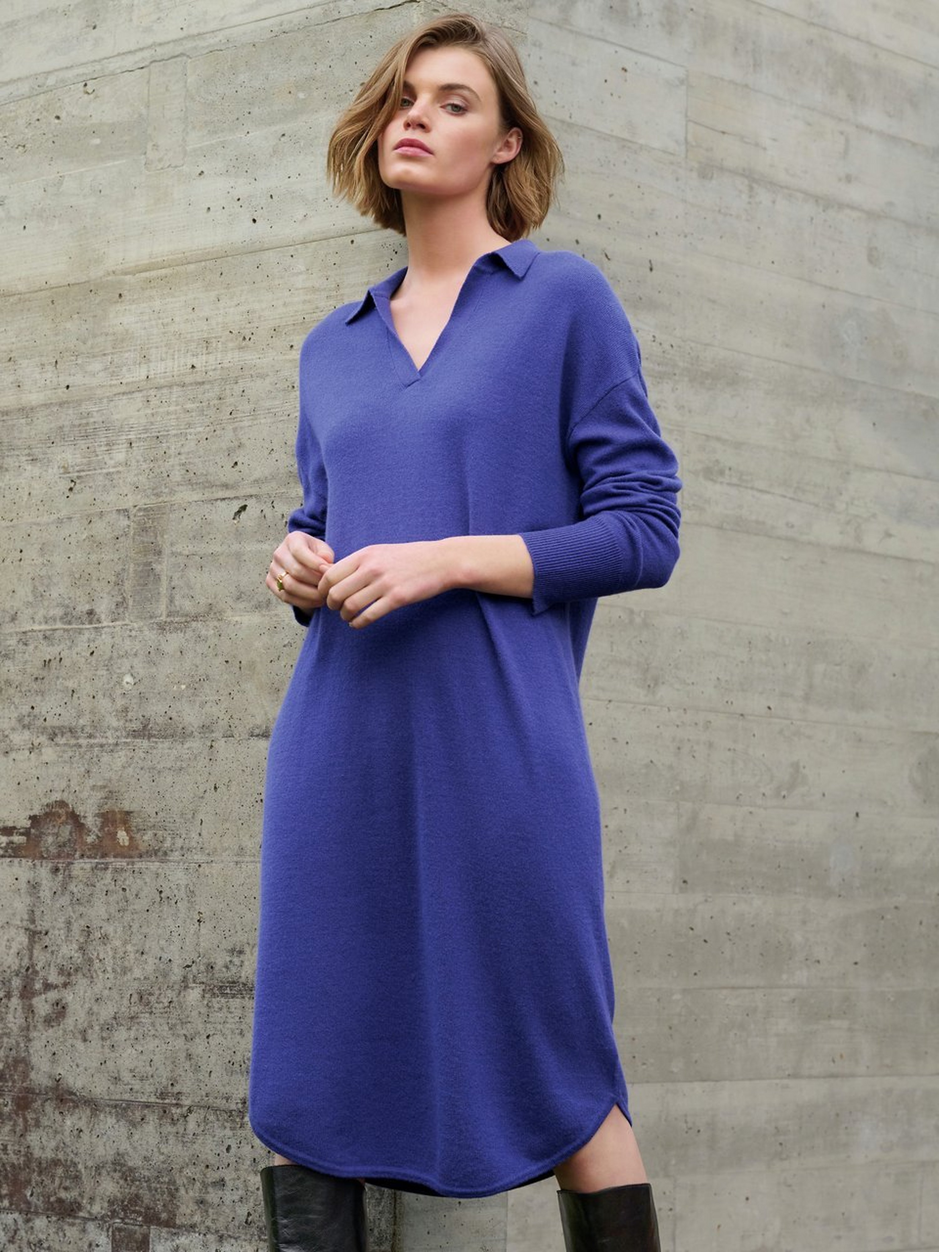 Strickkleid aus Schurwolle und Kaschmir